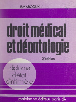 cover image of Droit médical et déontologie